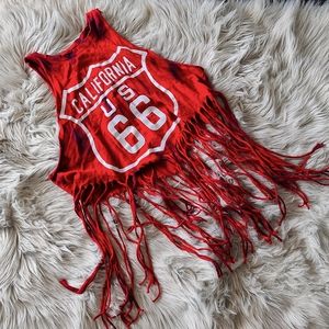 Fringe crop top
